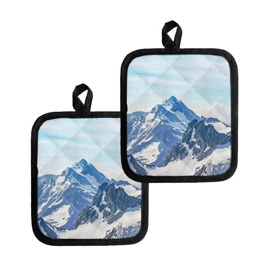 Alps Mountain Print Pot Holders