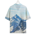 Alps Mountain Print Rayon Hawaiian Shirt
