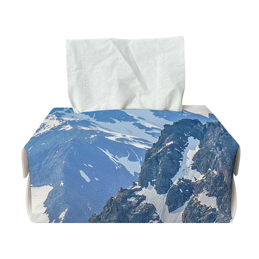 Alps Mountain Print Rectangle Tissue Box Cover