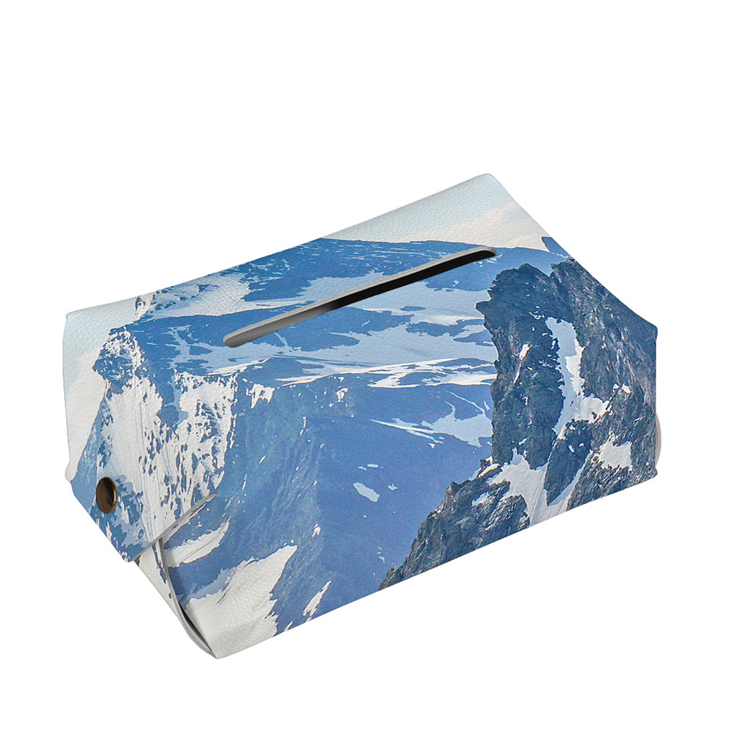 Alps Mountain Print Rectangle Tissue Box Cover