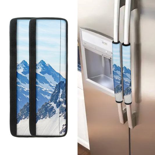 Alps Mountain Print Refrigerator Handle Covers