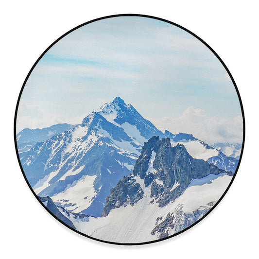 Alps Mountain Print Round Floor Mat