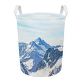 Alps Mountain Print Round Laundry Basket