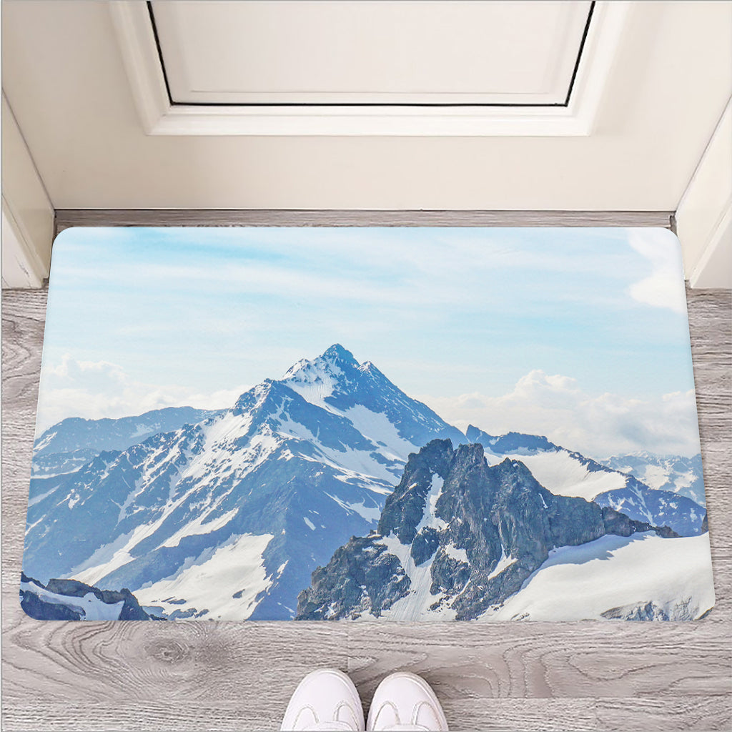Alps Mountain Print Rubber Doormat