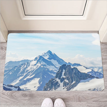 Alps Mountain Print Rubber Doormat