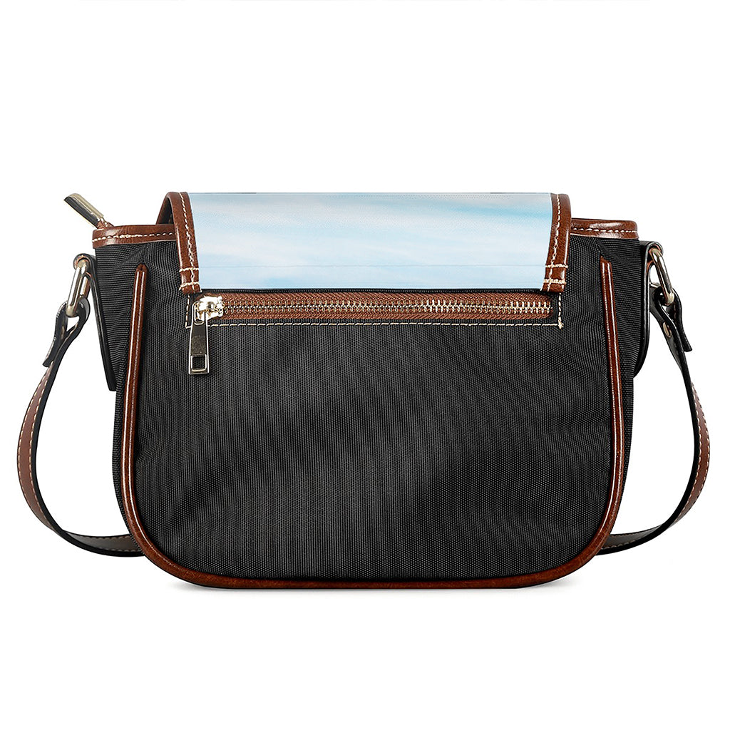 Alps Mountain Print Saddle Bag