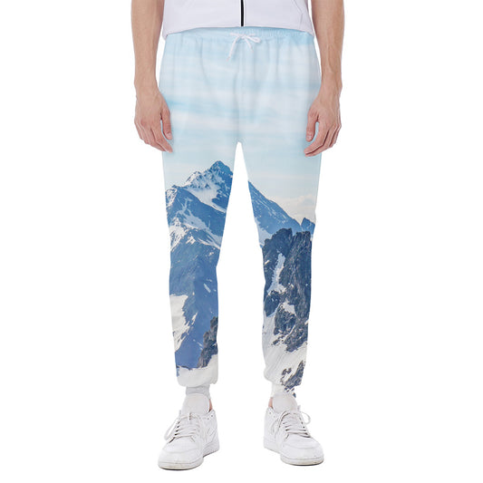Alps Mountain Print Scuba Joggers