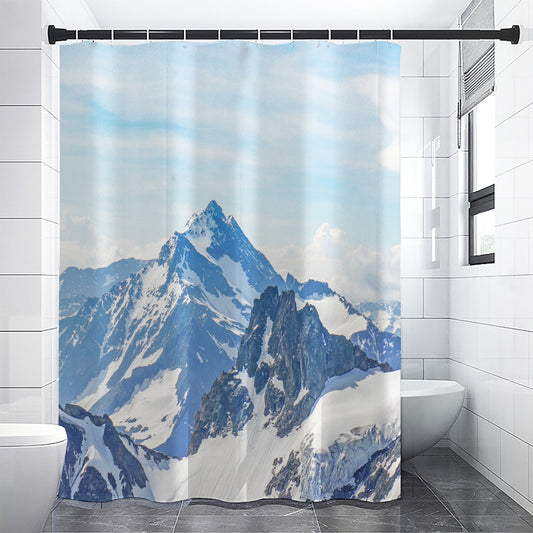 Alps Mountain Print Shower Curtain