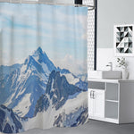Alps Mountain Print Shower Curtain