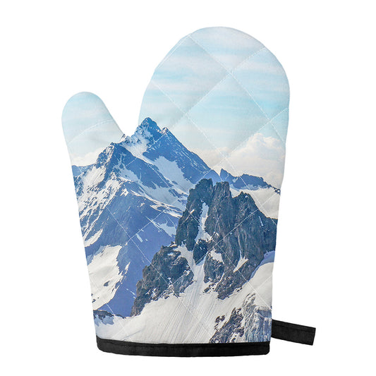Alps Mountain Print Single Oven Mitt