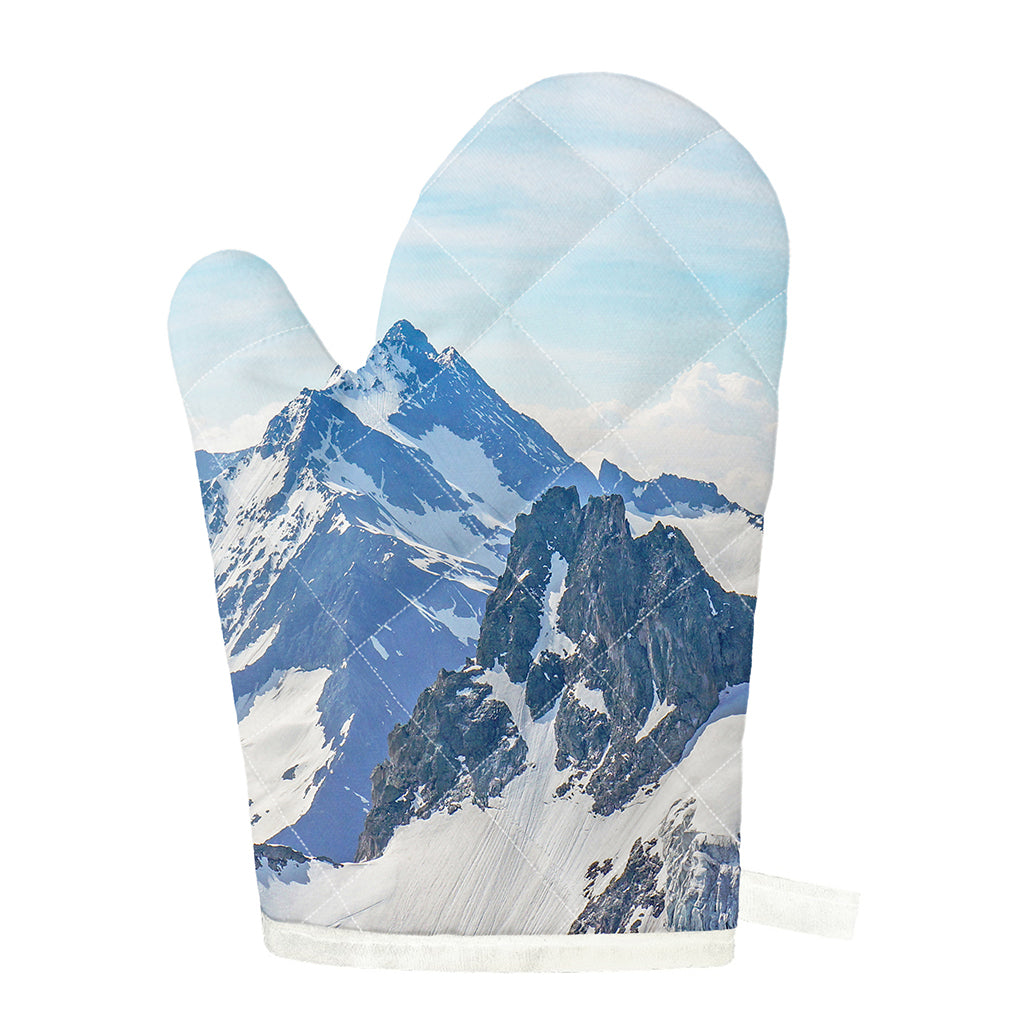 Alps Mountain Print Single Oven Mitt