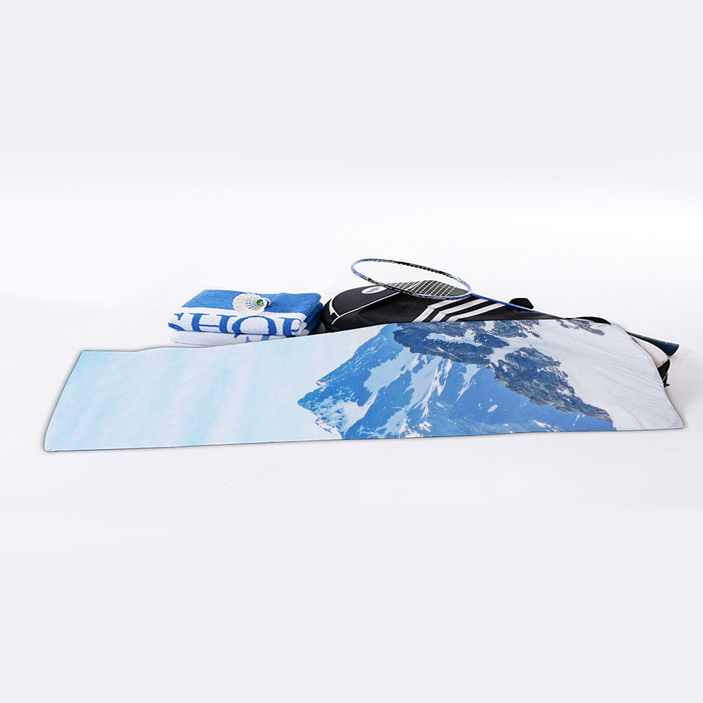Alps Mountain Print Sports Towel