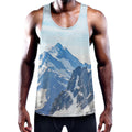 Alps Mountain Print Men's Workout Tank Top