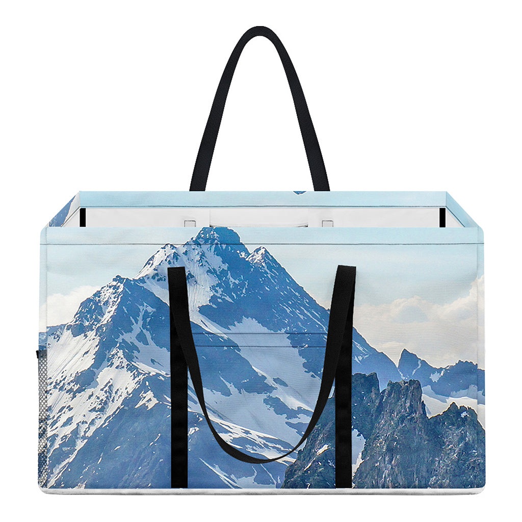 Alps Mountain Print Utility Tote Bag