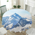 Alps Mountain Print Waterproof Round Tablecloth