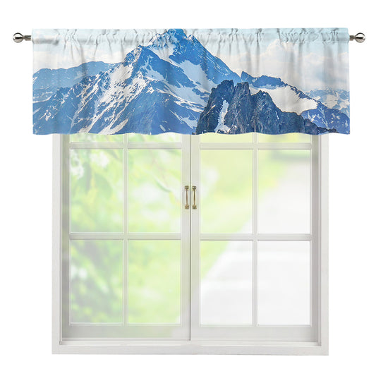 Alps Mountain Print Window Valance