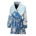 Alps Mountain Print Women's Bathrobe
