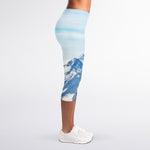 Alps Mountain Print Women's Capri Leggings