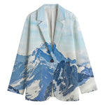 Alps Mountain Print Women's Cotton Blazer