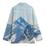 Alps Mountain Print Women's Cotton Blazer