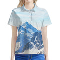 Alps Mountain Print Women's Polo Shirt