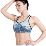 Alps Mountain Print Women's Sports Bra