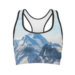 Alps Mountain Print Women's Sports Bra