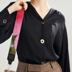 Alstroemeria Flower Print Bag Strap