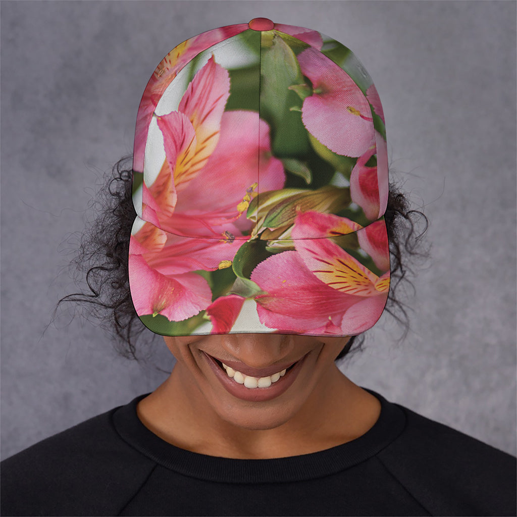 Alstroemeria Flower Print Baseball Cap