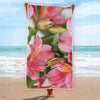 Alstroemeria Flower Print Beach Towel