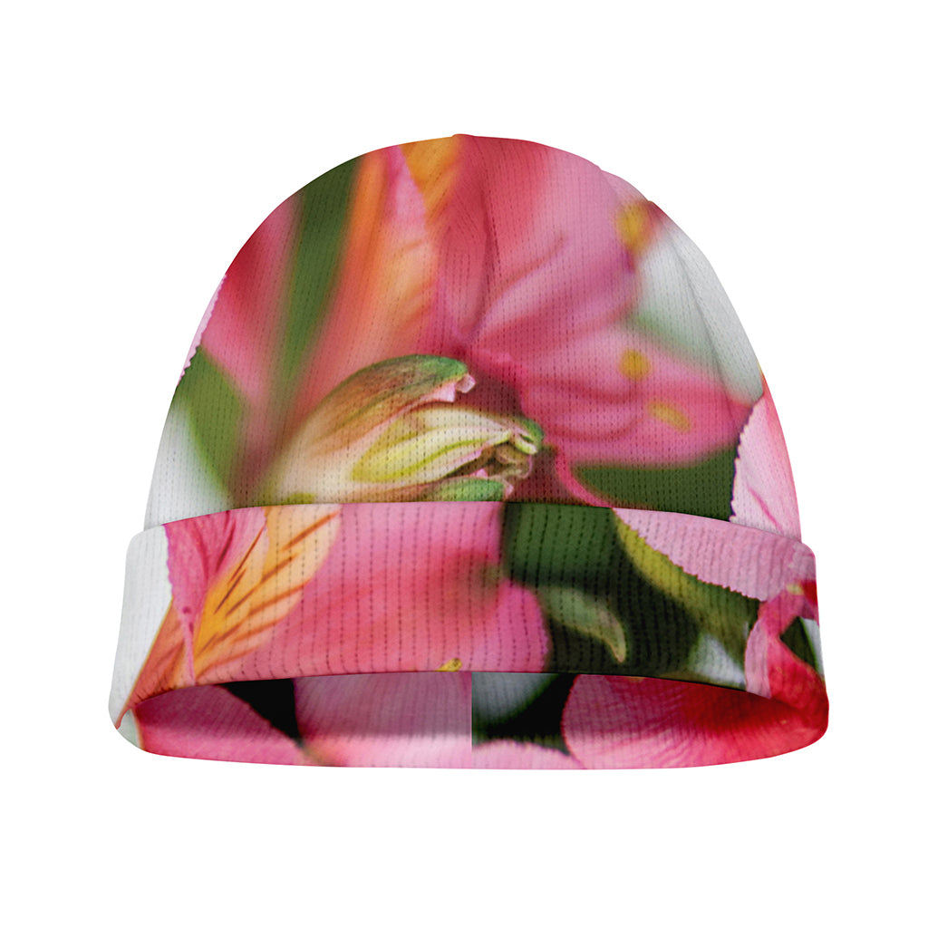 Alstroemeria Flower Print Beanie