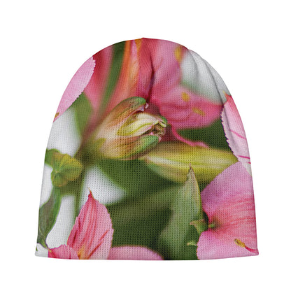 Alstroemeria Flower Print Beanie