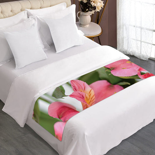 Alstroemeria Flower Print Bed Runner