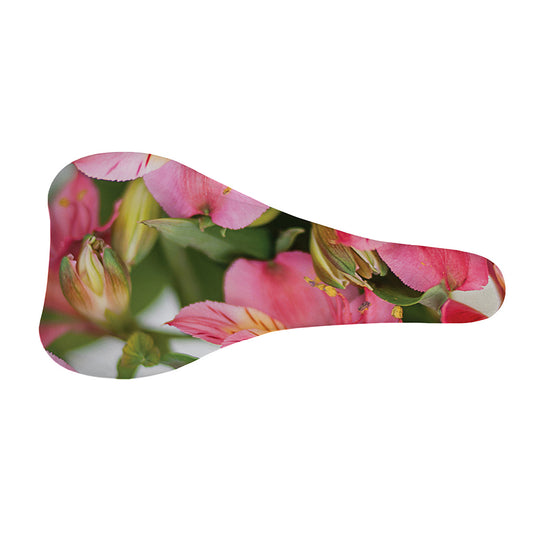 Alstroemeria Flower Print Bicycle Seat Cover
