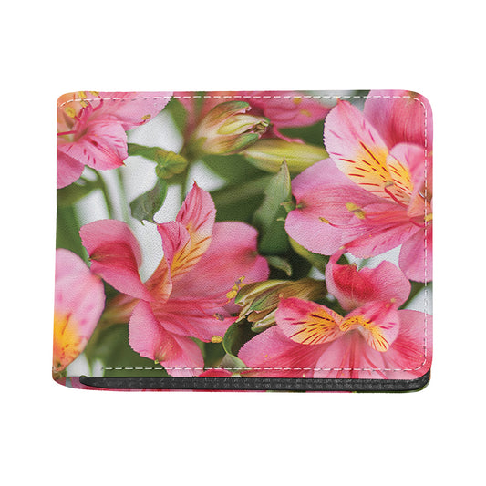 Alstroemeria Flower Print Bifold Wallet
