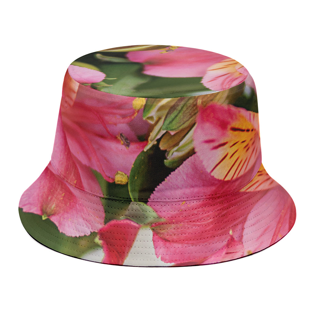 Alstroemeria Flower Print Bucket Hat