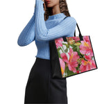 Alstroemeria Flower Print Canvas Tote Bag