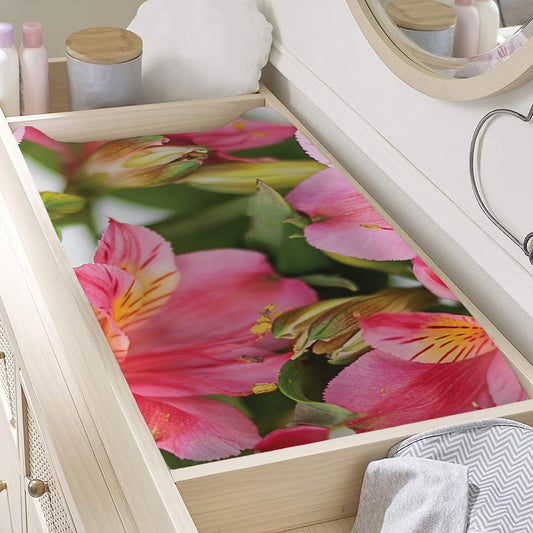 Alstroemeria Flower Print Changing Pad Cover