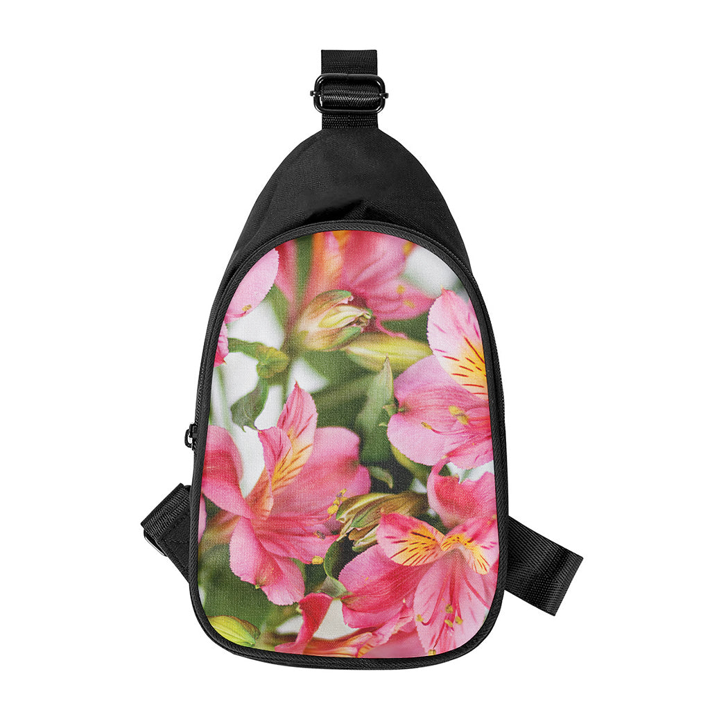 Alstroemeria Flower Print Chest Bag