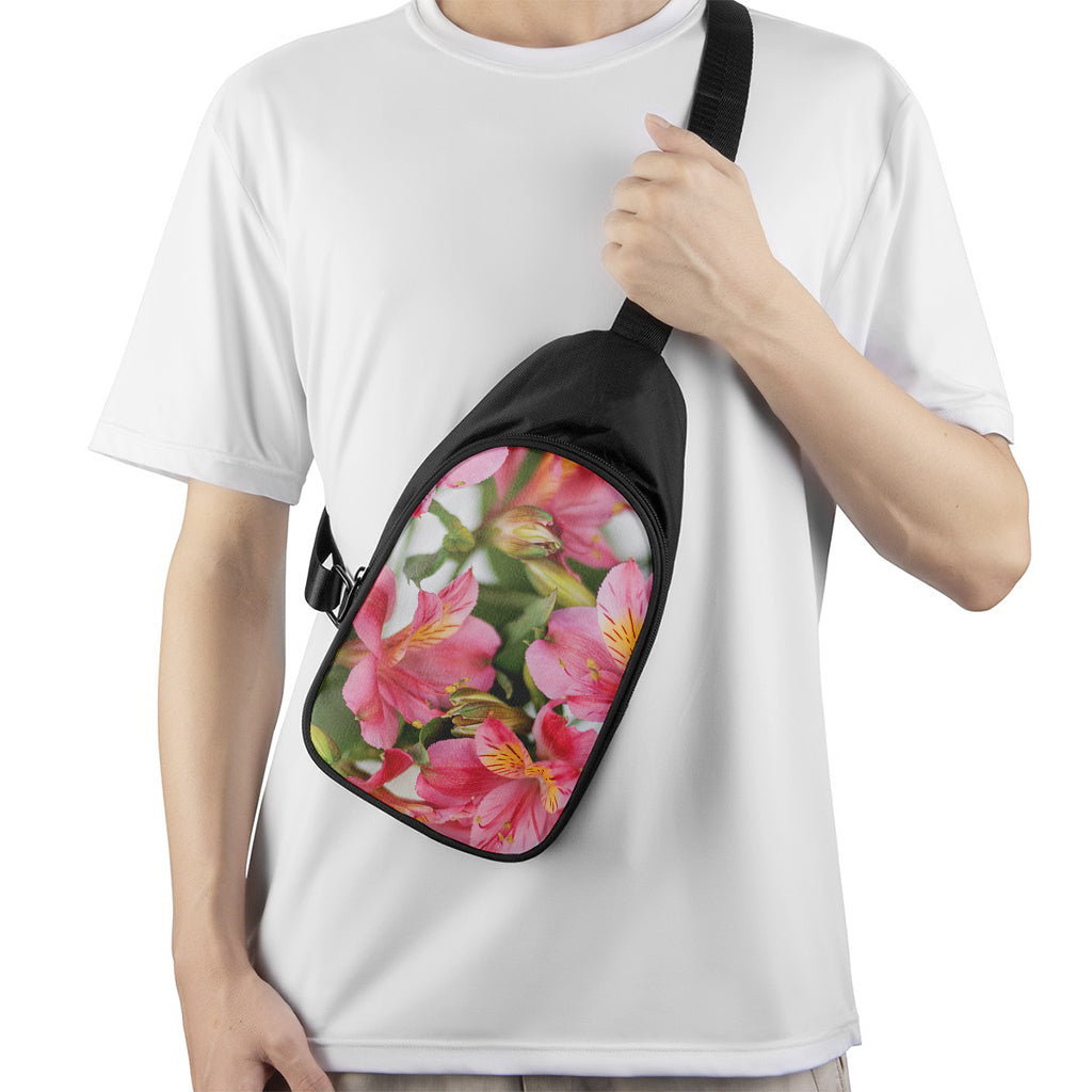 Alstroemeria Flower Print Chest Bag