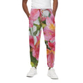 Alstroemeria Flower Print Cotton Sweatpants