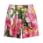 Alstroemeria Flower Print Cotton Shorts