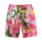 Alstroemeria Flower Print Cotton Shorts