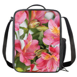 Alstroemeria Flower Print Crossbody Lunch Bag