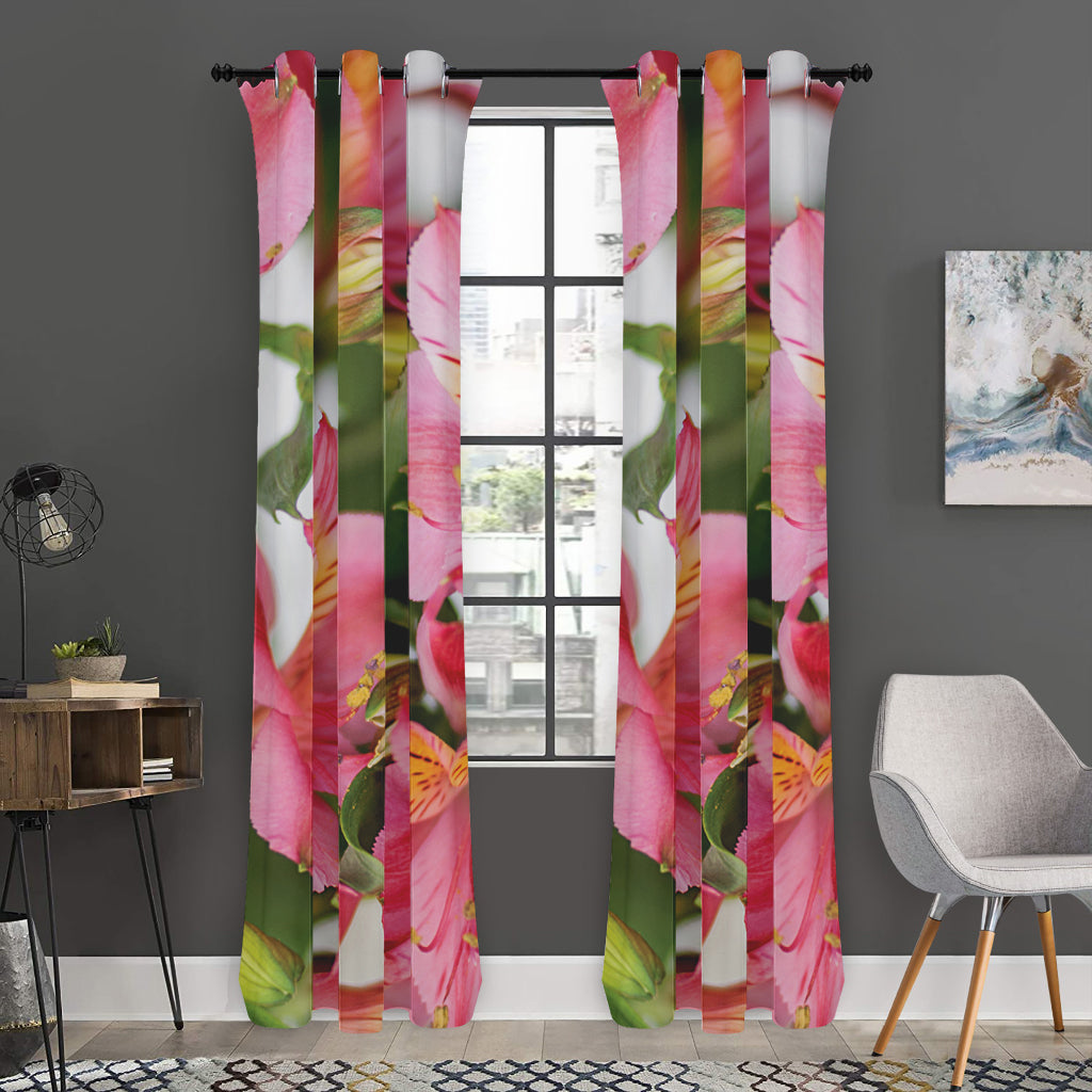 Alstroemeria Flower Print Curtain