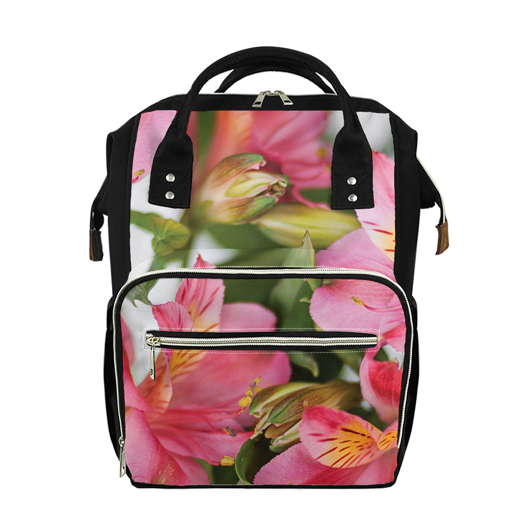 Alstroemeria Flower Print Diaper Bag