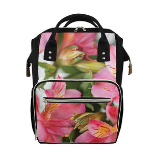 Alstroemeria Flower Print Diaper Bag