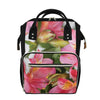 Alstroemeria Flower Print Diaper Bag