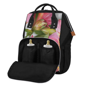 Alstroemeria Flower Print Diaper Bag