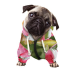 Alstroemeria Flower Print Dog Zip Up Hoodie